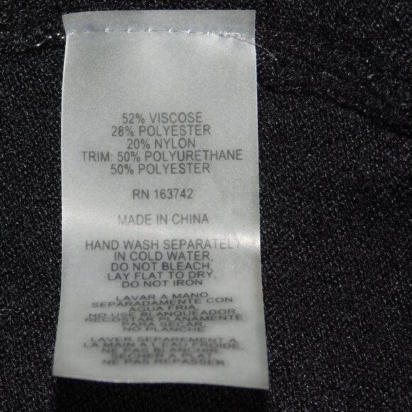 Siani Milano Black Waterfall Front Sweater Size Small NWT Faux Leather Sleeves - Picture 9 of 10